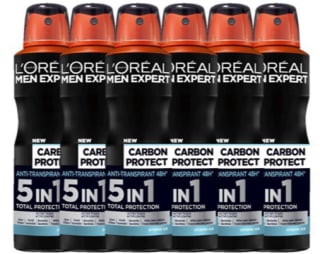 6x L'Oréal Paris Men Expert carbon protect deodorant spray voor €13,17 bij Wehkamp