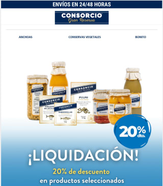 20% dto en productos seleccionados