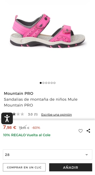 Sandalias Mountain PRO de montaña de niños Mule Mountain PRO a solo 7,98€
