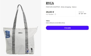 Bolso Shopping RVCA PAINTERS SHOPPER por 26€