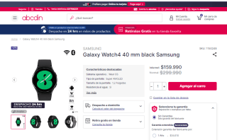 Galaxy Watch4 Samsung de 40 mm por $159.990