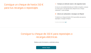 Consigue cheque de hasta 150 € para tus recargas o repostajes afectados DANA