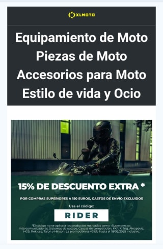 -15% de Descuento Extra en XLMoto.
