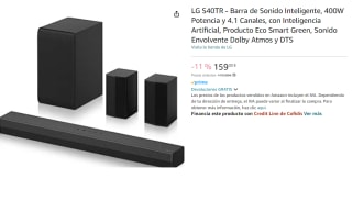 LG S40TR Barra de Sonido Inteligente, 400W Potencia por 159€