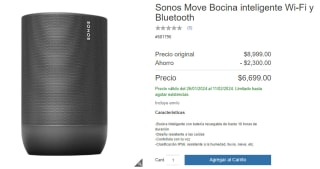 Bocina Sonos Move por $6,699 en Costco