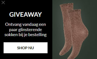 Gratis een paar glinsterende sokken bij bestelling bij Bon'A Parte