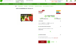 TV OLED 55" OLED LG OLED55B4ELA por 779€