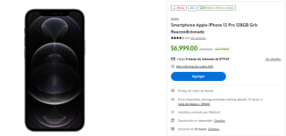 iPhone 12 Pro 128GB Reacondicionado por $5,940 en Walmart con Cashi