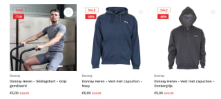 Tot 85% korting tijdens de sale bij Donnay