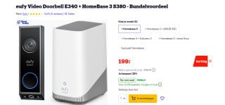 eufy Video Doorbell E340 + HomeBase 3 S380 - Bundelvoordeel voor €199 bij Bol