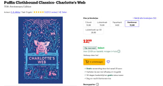 Charlotte's Web 70th Anniversary Edition voor €12,99 bij Bol