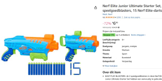 NERF Elite Junior Ultimate starter set - Speelgoedblaster voor €6,90 met Amazon prime