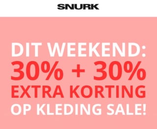 30% + 30% extra korting op kleding sale bij SURK