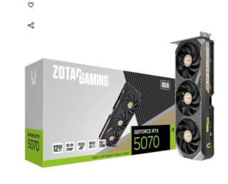 Tarjeta Gráfica ZOTAC GAMING GeForce RTX 5070 SOLID 12GB GDDR7 Reflex 2 RTX AI DLSS4 por solo 675,43€