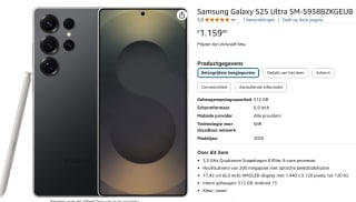 Samsung Galaxy S25 Ultra, 512GB opslag Zwart voor €1.159,90 via Amazon