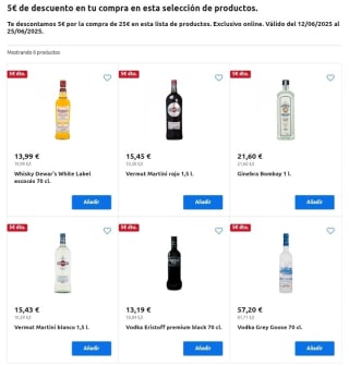 -5€ de Descuento directo por compra de 25€ en Carrefour.