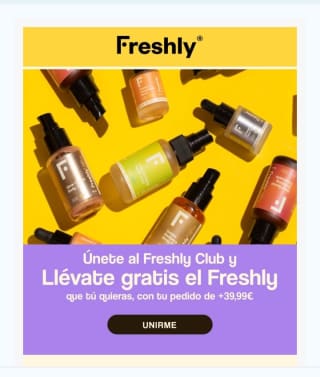 Regalo con compra en Freshly.