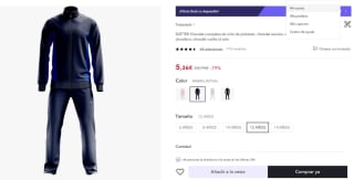 Marca Spftee Chandal completo de niño de poliéster por 5,36€