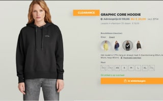G-Star Graphic Core hoodie voor €20 bij G-Star