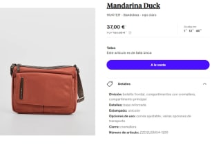 Bandolera Mandarina Duck HUNTER por 37€