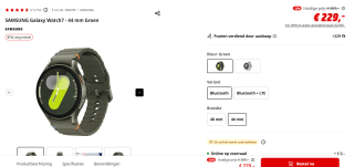 Samsung Galaxy Watch 7 Groen 44mm voor €229 bij de Mediamarkt