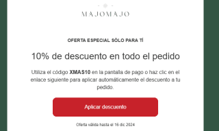 10% de descuento desde Majomajo