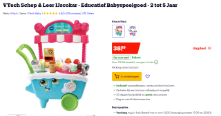 Vtech Schep & Leer IJscokar Educatief Babyspeelgoed voor €38,59 bij Bol.com