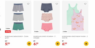 30% korting op kinderondergoed bij de Hema