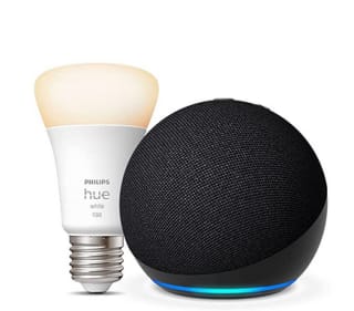 Nuevo Echo Dot 5.ª generación modelo de 2022 Antracita + Philips Hue White Bombilla Inteligente a 29,99€