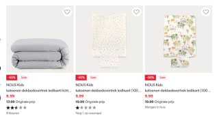 Tot 50% korting op NOUS dekbedovertrekken voor baby/kind bij de wehkamp