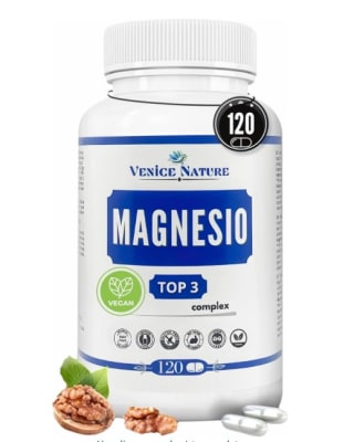 Magnesio Puro Citrato de Magnesio + Bisglicinato de Magnesio + Óxido de 120 capsulas por 7,55€