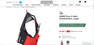 Gilet d'hydratation USWE Pace 2 à 33,99€