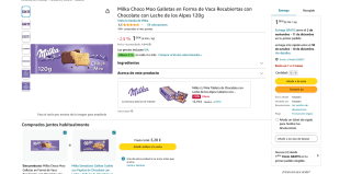 cMilka Choco Moo Galletas en Forma de Vaca Recubiertas con Chocolate con Leche 120g por 1€ €
