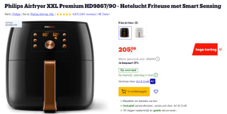 Philips Airfryer XXL Premium HD9867/90 voor €205,09 bij Bol