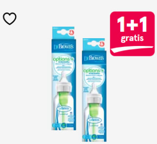 1+1 gratis op Dr. Brown's producten bij de Etos