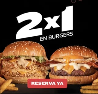 2x1 en hamburguesas en Goiko