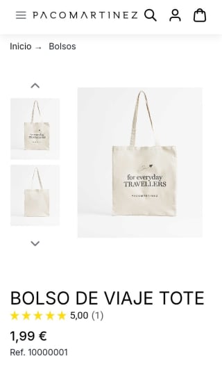 Bolso de viaje tote por 1,99€.