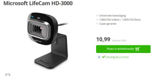Microsoft Lifecam HD-3000 voor €10,99 bij Paradigit