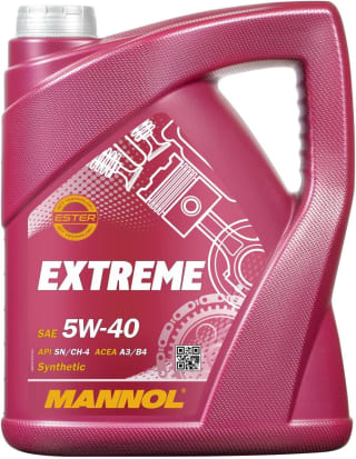 5 Liter Mannol Extreme 5W-40 Synthetische MotorOlie voor €18,53 bij Amazon