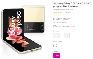 Samsung Galaxy Z Flip3 Libre por $9,790 en Liverpool