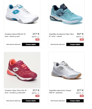 Recopilacion de Zapatillas de Padel y Tenis Lotto con Hasta 60% de Descuento en Privalia