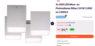 AEG lamp Gillian LED plafondlamp - 2- pack voor €14,95 bij Ibood