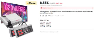 Miniconsola con 620 juegos clásicos por 8,55€