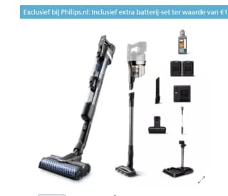 Philips Snoerloze Wet & Dry-stofzuiger incl. 2 accu's voor €449 in de Philips Store