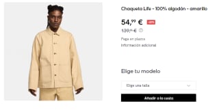 Chaqueta para Hombre Nike Life por 54.99€