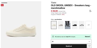 Vans OLD SKOOL UNISEX - Sneakers laag - marshmallow voor €26,95 bij Zalando
