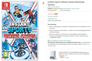 Instant Sports: Winter Games voor €10 bij Amazon