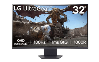 Monitor LG UltraGear QHD (2560x1440) 32" 180 Hz 1 ms AMD FreeSync por 196,40€