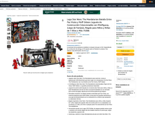 Lego Star Wars: The Mandalorian Batalla Entre Paz Vizsla y Moff Gideon por solo 24,49€