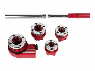 Set de matrices de roscado con terrajas de acabado cónico para una mayor estanqueidad. por 22.49€